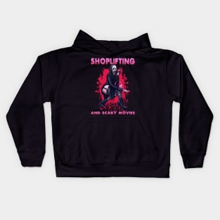Shoplifting and scary movies Kids Hoodie